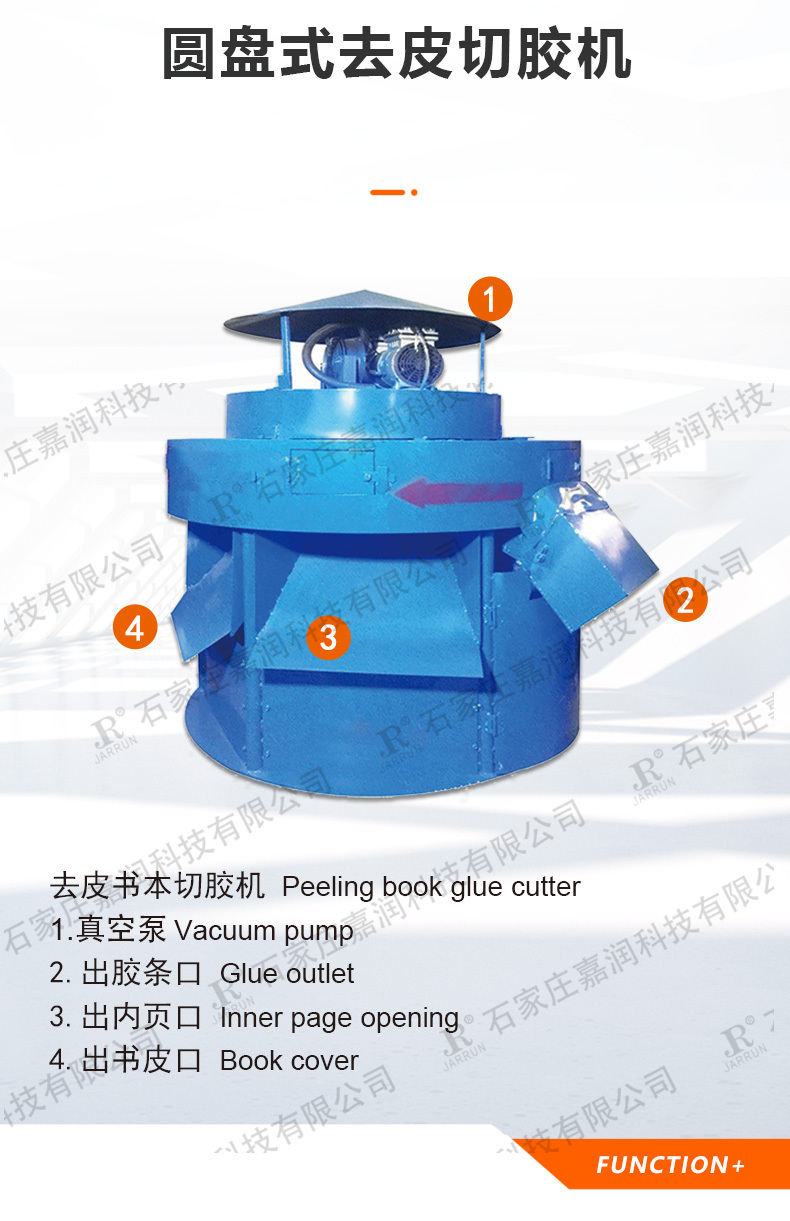 去皮書本切膠機廢紙回收專業(yè)設(shè)備(圖1)